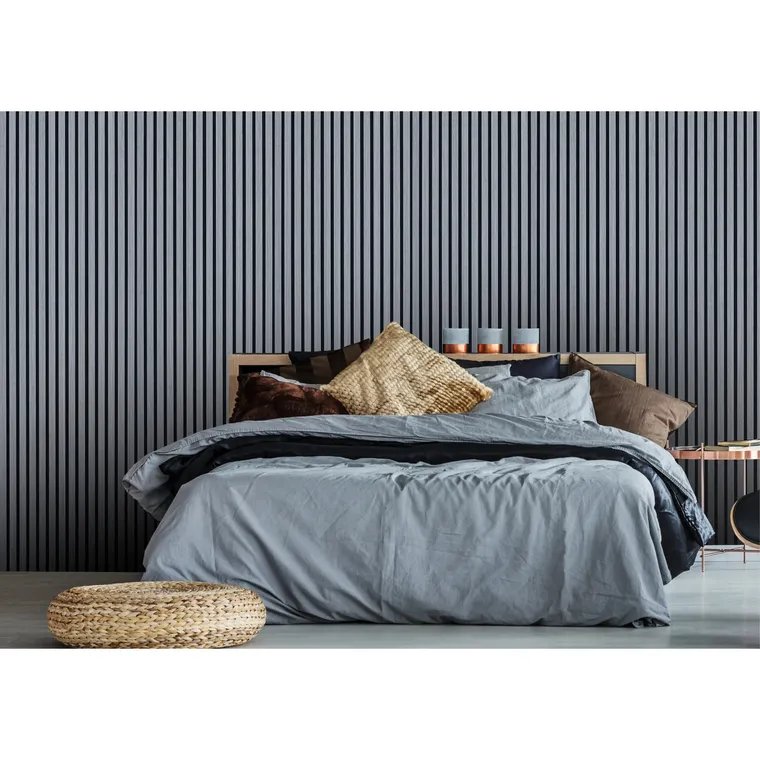 Akustikpaneele Grau "Mondholz" – 240 cm x 60 cm – Echtholzfurnier – Bild 2